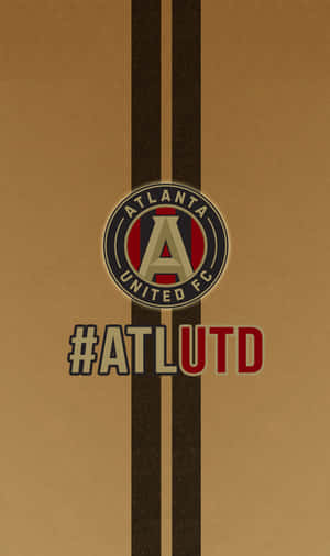 亞特蘭大聯足球隊標誌，條紋背景上帶有標籤 ATLUTD。 — 運動 壁紙