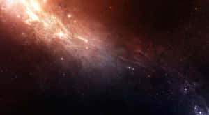 廣闊的宇宙星雲，帶有發光的星星和旋轉的宇宙塵埃，位於深空之中。 — 星星 壁紙
