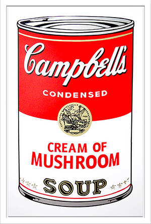 安迪·沃荷 Campbell's Cream of Mushroom Soup 罐頭藝術品 — 普普藝術動圖 壁紙