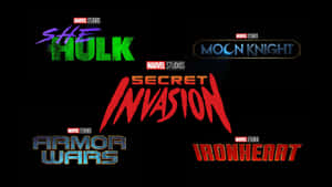 Marvel Studios 電視節目名稱，包括 She Hulk、Moon Knight、Secret Invasion、Armor Wars 和 Ironheart。 — 恐怖反派 壁紙