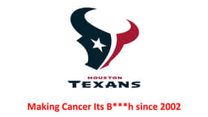 休士頓德州人NFL球隊標誌，附有標語Making Cancer Its B***h since 2002 — 德克薩斯州旗 壁紙