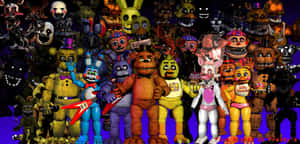 來自《Five Nights at Freddy's》的一群可怕的電子動畫角色。 — 機器人 壁紙