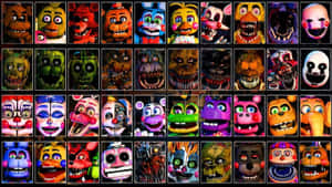 來自《Five Nights at Freddy's》的恐怖電子動畫角色網格。 — 惡夢佛萊迪 壁紙