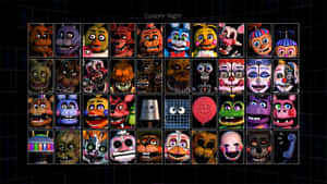 自訂夜晚選擇畫面，顯示《Five Nights at Freddy's》中可怕的電子動畫角色。 — 惡夢佛萊迪 壁紙