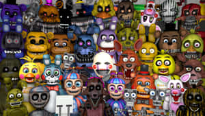 來自《Five Nights at Freddy's》的一群可怕機械動物角色。 — 狂歡三寶 壁紙