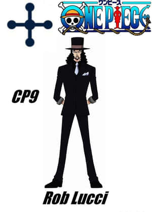 來自《One Piece》的羅布·路奇，身穿黑色西裝和帽子。 — 乾淨 壁紙