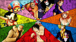 大膽多彩面板中的 One Piece 動漫角色 — 玩具總動員叉奇 壁紙