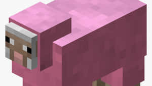Minecraft遊戲中的粉紅色像素羊 — 羊 壁紙