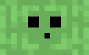 來自Minecraft遊戲的綠色像素化苦力怕臉。 — 我的世界 壁紙