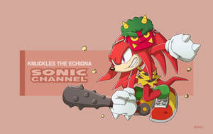 Knuckles the Echidna以Sonic Channel藝術風格彈吉他。