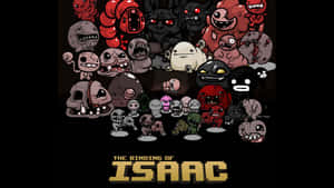 來自遊戲《The Binding of Isaac》的卡通怪物合集。 — 像素藝術 壁紙