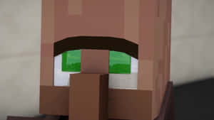 像素化Minecraft角色臉部，綠色眼睛反射出草地場景。 — 我的世界苦力怕 壁紙
