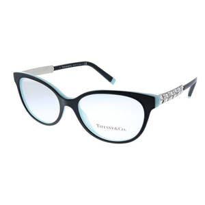 Tiffany & Co.貓眼眼鏡，藍色點綴和水晶細節。 — 品牌 壁紙
