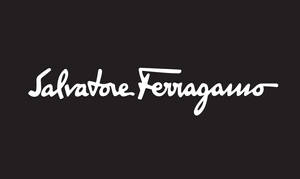 白色草書Salvatore Ferragamo標誌在黑色背景上 — 薩瓦托雷·菲拉格慕 壁紙