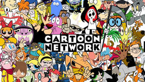 Cartoon Network 標誌被其著名的動畫角色包圍。 — 卡通頻道 壁紙