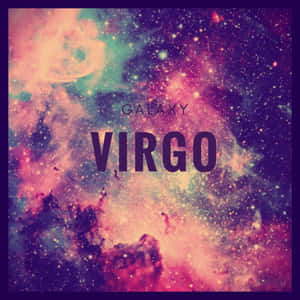 VIRGO 星系，帶有色彩繽紛的宇宙雲和星星 — 處女座 壁紙