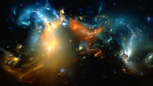 色彩繽紛的宇宙星雲，在深空中散發著發光的氣體和遙遠的恆星。 — 科幻 壁紙
