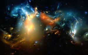 色彩繽紛的宇宙星雲，有旋轉的氣體和遙遠的恆星在深空中。 — 宇宙 壁紙