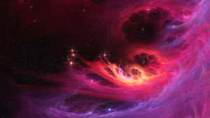 色彩繽紛的宇宙星雲，在深空中旋轉的氣體和發光的恆星。 — 宇宙美學 壁紙