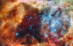 色彩繽紛的星雲充滿了發光的星星和旋轉的宇宙雲。 — 星星 壁紙