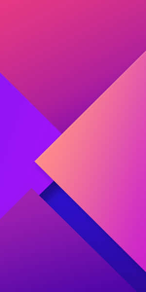 抽象幾何壁紙，帶有漸變紫色、粉紅色和洋紅色形狀 — Pixel 3 壁紙