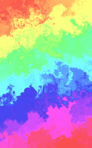 充滿活力的抽象藝術作品，帶有流動的彩虹色漸變。 — Pixel Tablet 壁紙