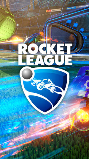 《Rocket League》遊戲標誌，賽車在霓虹場地上奔馳，帶有熾熱效果。 — 火箭聯盟 壁紙