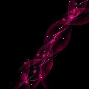 黑色背景上帶有星爆的動態洋紅色發光漩渦。 — 粉紅色系 iPhone 壁紙