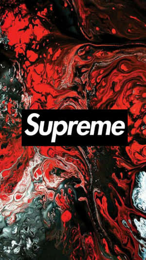Supreme標誌在紅、黑、白抽象漩渦背景上 — 蘿拉兔 壁紙