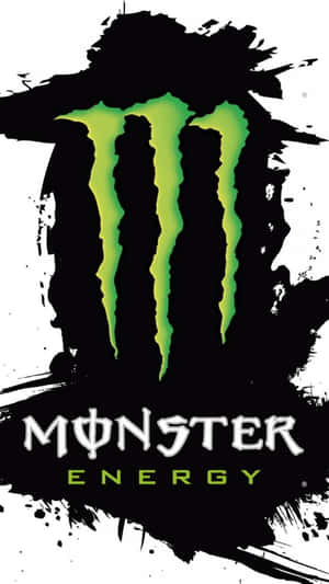Monster Energy標誌，帶有綠色爪痕和黑色潑濺設計。 — 漫威標誌 壁紙