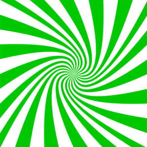 綠色和白色的螺旋條紋營造出迷人的視錯覺。 — 淺綠色系 壁紙