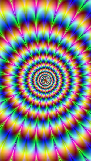 充滿活力的彩虹螺旋圖案，創造出催眠般的視錯覺。 — 嬉皮 壁紙