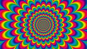 充滿活力的彩虹螺旋營造出催眠般的視錯覺。 — 幻覺 壁紙