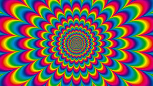 充滿活力的彩虹螺旋營造出催眠隧道效果。 — 幻覺 壁紙