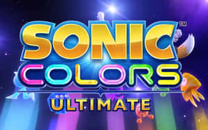 Sonic Colors Ultimate 遊戲標題，在太空中呈現色彩繽紛的角色 — 電玩遊戲 GIF 壁紙