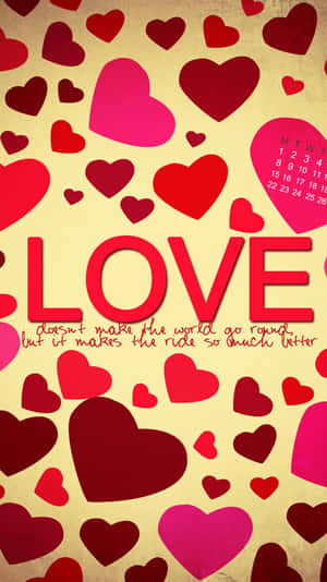帶有心形和紅色字母 LOVE 的壁紙。 — 情人節快樂 壁紙
