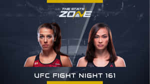 兩位女性MMA拳手在UFC活動宣傳圖中面向正面。 — 高解析度 壁紙