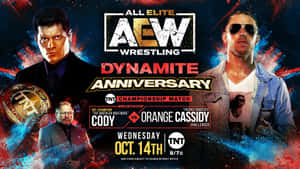 AEW Dynamite Anniversary摔角活動海報， featuring Cody vs Orange Cassidy。 — 摔角 壁紙