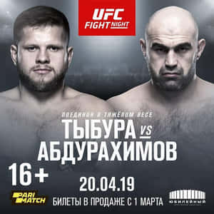 UFC Fight Night海報，展示兩位男性拳手面對面。 — 極限運動 壁紙