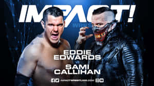 摔角手 Eddie Edwards 和 Sami Callihan 在 Impact Wrestling 的宣傳海報中。 — 摔角 壁紙