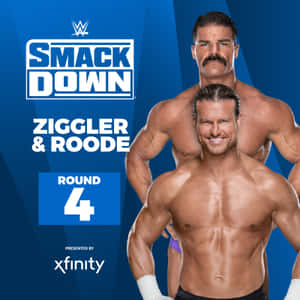 WWE摔角手Zigler和Roode在第4回合的SmackDown宣傳海報中。 — 運動 壁紙