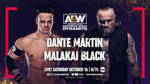 兩位職業摔角手 Dante Martin 和 Malakai Black 為 AEW Dynamite 活動海報擺姿勢。 — 荷蘭 壁紙