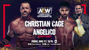 AEW Dynamite摔角賽事海報， featuring Christian Cage vs Angelico 與 Matt Hardy。 — 艾莉塔：戰鬥天使 壁紙