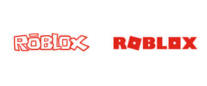 白色背景上，Roblox 標誌的外框和純紅色版本。 — Lexus 標誌 壁紙