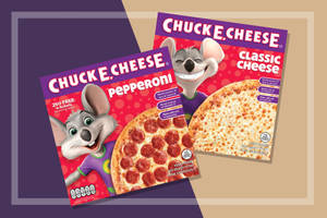 Chuck E. Cheese披薩盒，配有義大利辣香腸和經典起司口味。 — 查克芝士 壁紙