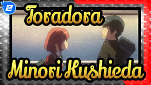 兩個動漫角色在冬季下雪時在火車內互相注視。 — 庫洛米 壁紙