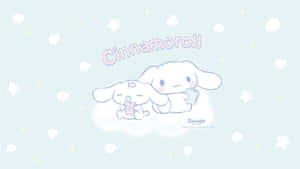 Cinnamoroll和My Melody坐在雲上，帶有星星和心形的粉彩天空。 — 可愛小狗 壁紙