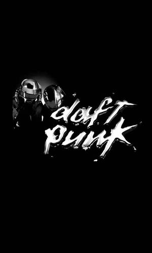 Daft Punk 頭盔，黑色背景上有滴落的白色標誌 — 傻瓜龐克 壁紙