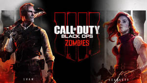 來自Call of Duty Black Ops Zombies遊戲的兩個武裝角色。 — 決勝時刻：黑色行動4 壁紙