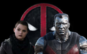 兩個漫畫角色，身後有 Deadpool 標誌。 — 死侍 壁紙